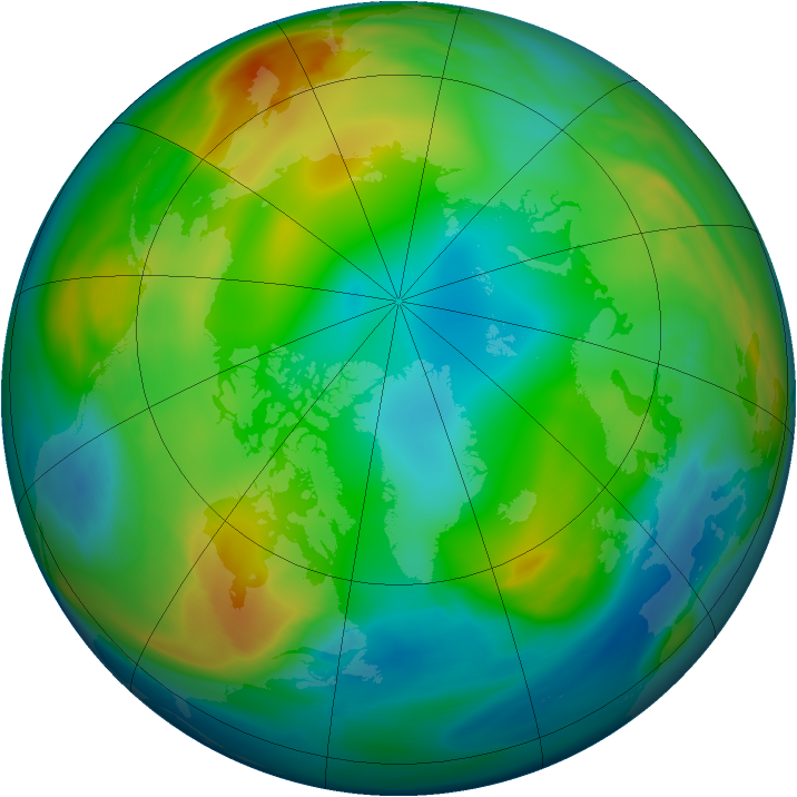 Arctic ozone map for 24 December 2004